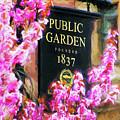 Public Gardens Sign Springtime